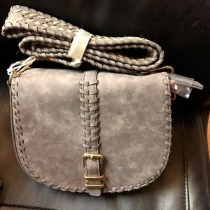 Grey saddle bag